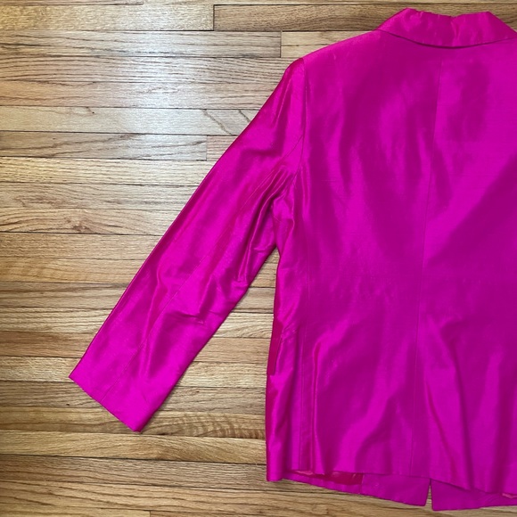 Vintage Hot Pink Silk Blazer - Picture 10 of 13